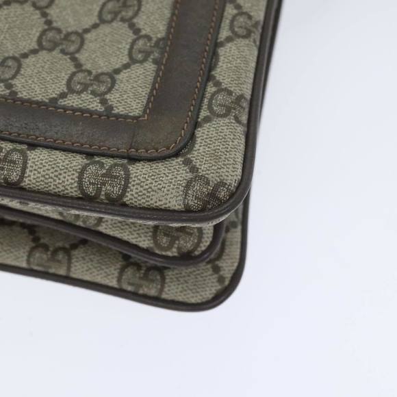 GUCCI GG Supreme Web Sherry Line Shoulder Bag PVC Beige 41 001 4085 Auth 93543 - Picture 10 of 16